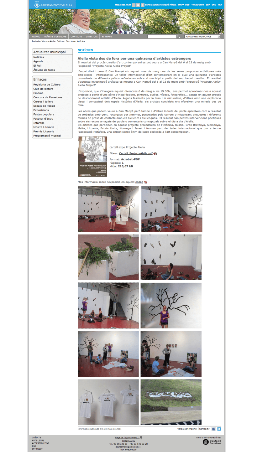 Ajuntament d'Alella - Alella vista des de fora per una quinzena d'artistes estrangers_1304958737677