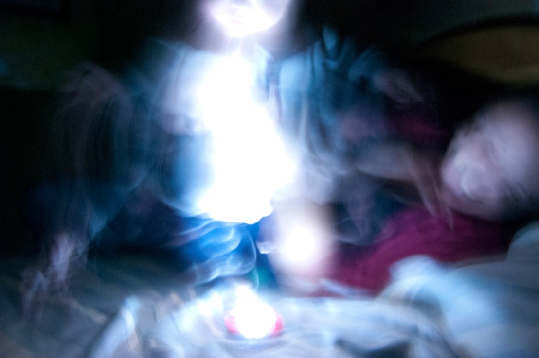 Portraits in the Dark: Mother and Son&nbsp;Playing